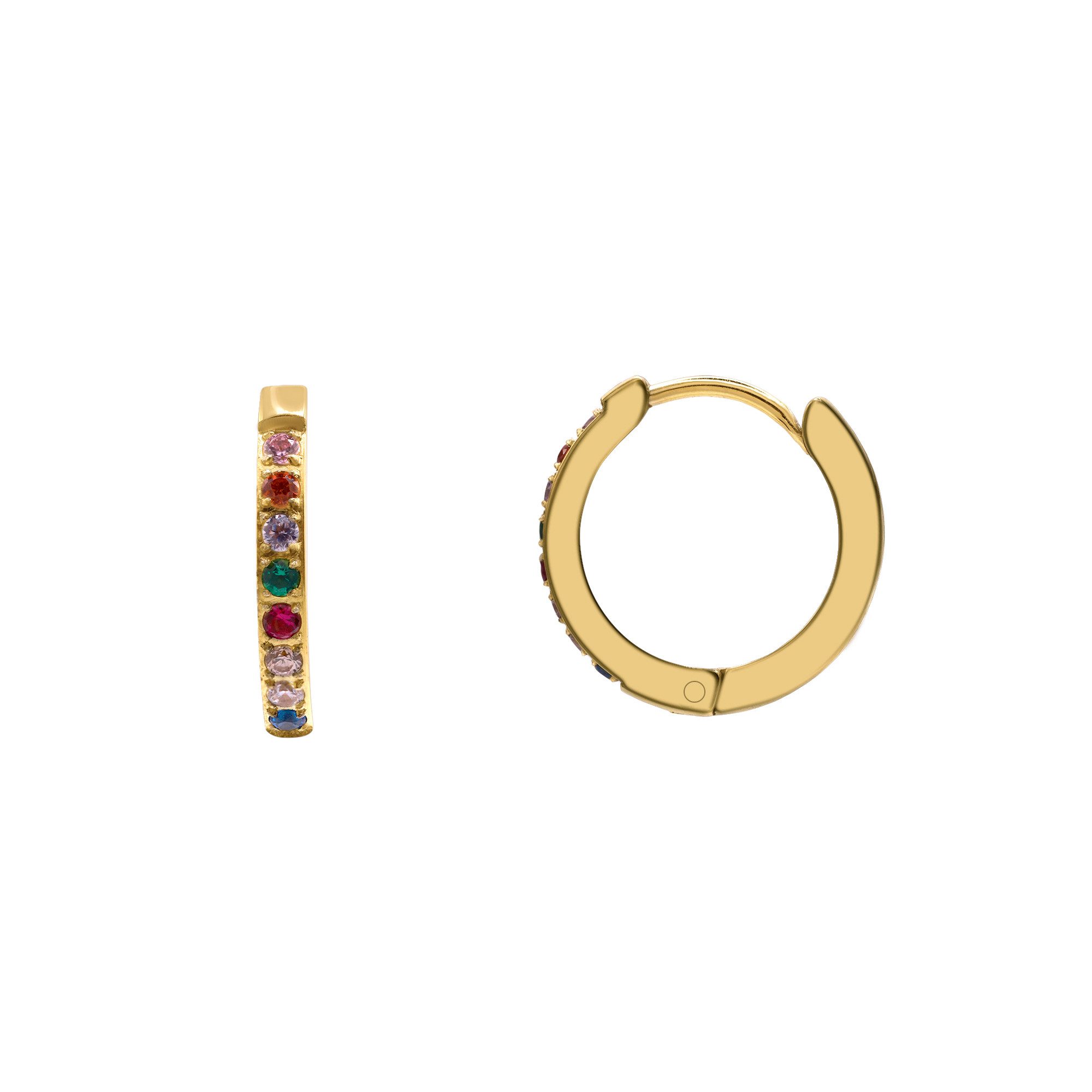 Heideman Paar Ohrstecker Azura goldfarben (Ohrringe, inkl. Geschenkverpackung), mit bunten Steinen