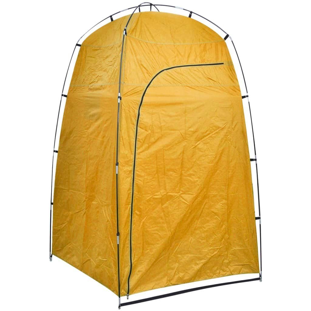 vidaXL Gartendusche Dusch-/WC-/Umkleidezelt Gelb