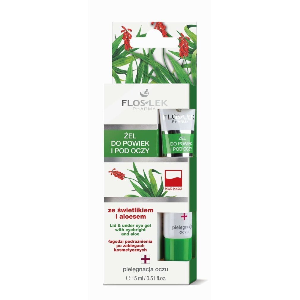 Floslek Körperpflegemittel FLOSLEK Pharma Lid- & Unteraugengel mit Augentrost und Aloe Vera