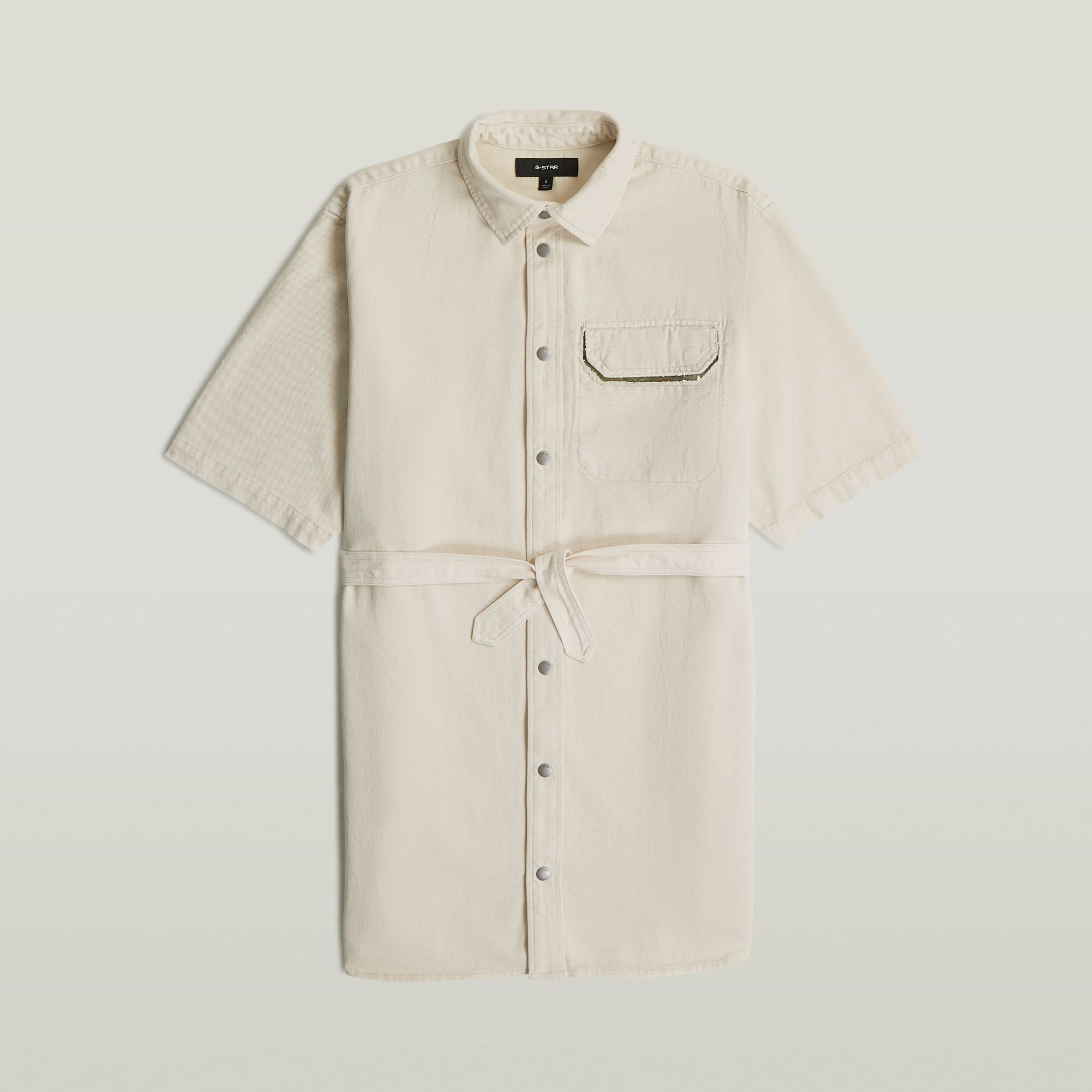 Hemdblusenkleid Belted Army Shirt Dress Short Sleeve Wmn