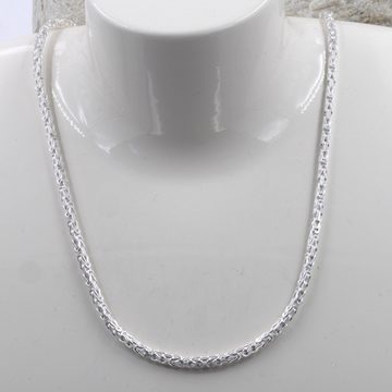HOPLO Königskette Silberkette Königskette Länge 45cm - Breite 2,4mm - 925 Silber, Made in Germany
