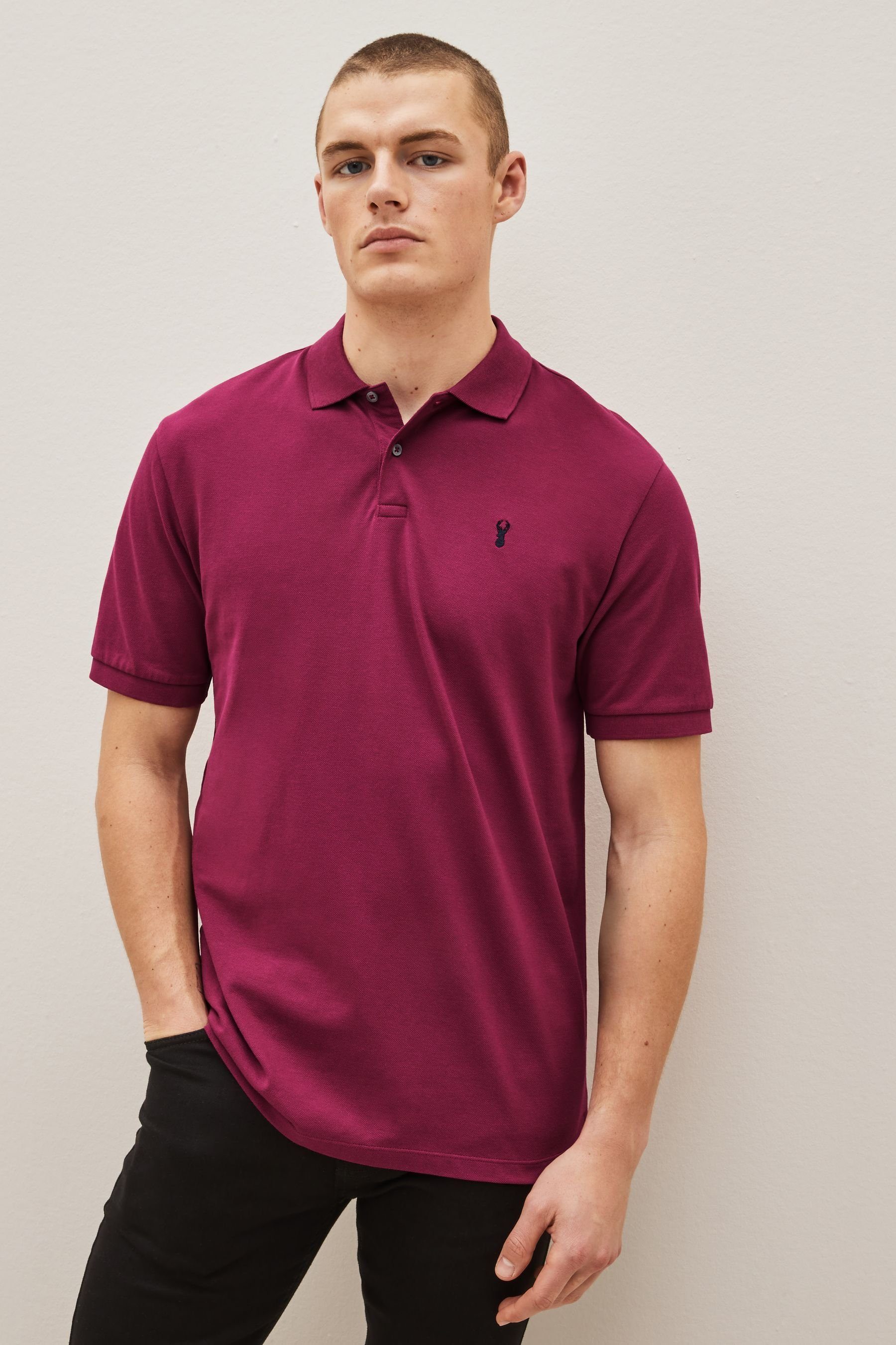 Next Poloshirt Piqué-Poloshirt (1-tlg) Magenta Purple