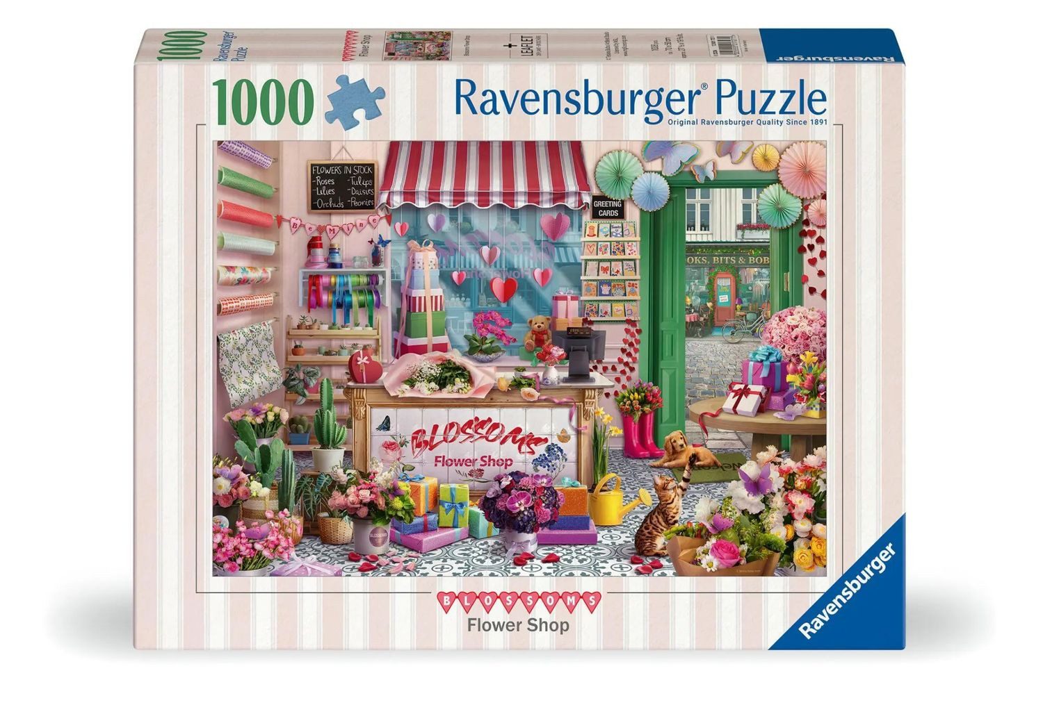 Ravensburger Puzzle Erwachsenenpuzzle 1000 Teile - Der kleine Blumenladen, günstig online kaufen