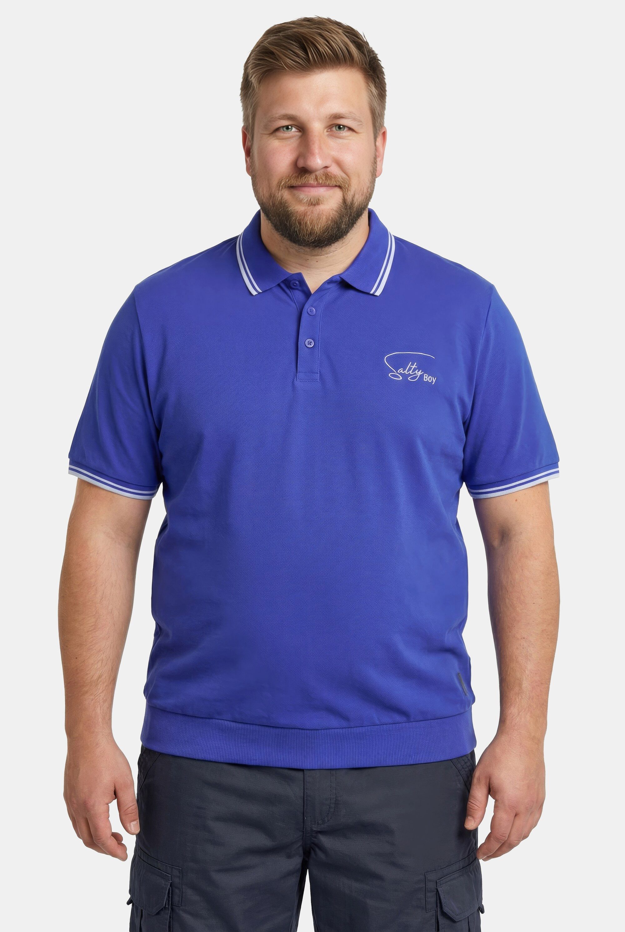Poloshirt Poloshirt Halbarm Piqué Stickerei