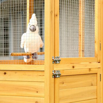 Mucola Vogelhaus Vogel Käfig Tierkäfig Zimmervoliere, herausziehbare Bodenschubladen