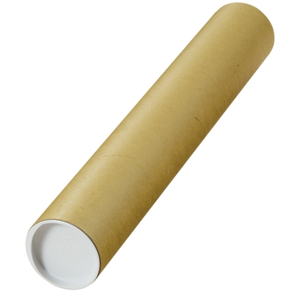 mayer-network GmbH Versandkarton Versandrohre mit vormontierten Verschlusskappen - Ø 80 x 500 mm braun