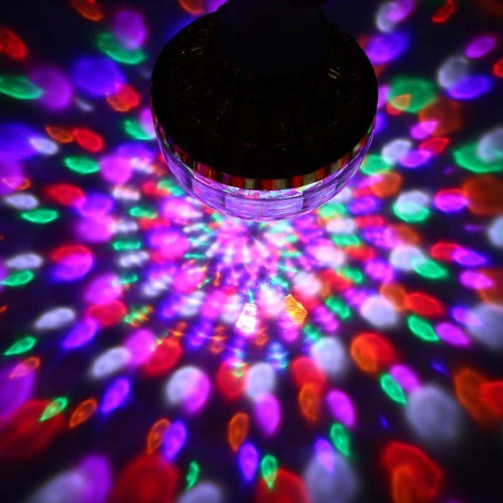 Discolicht RGB LED Sunicol E27, RGB, Glühbirne, Party rotierend, Club, Stroboskop, Kristallkugel