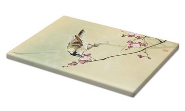 Posterlounge Leinwandbild Ohara Koson, Kleiner Vogel und Blüten, Malerei