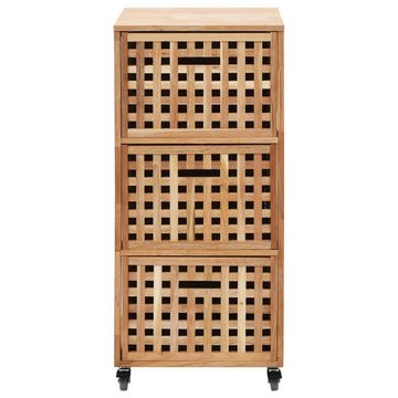 vidaXL Fächerschrank Badschrank 41x41x91 cm Massivholz Walnuss