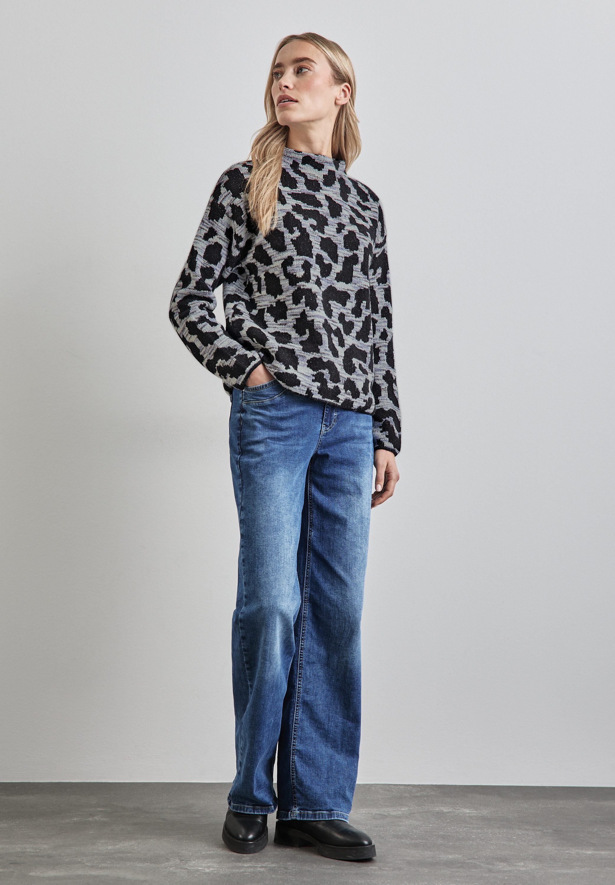 STREET ONE Strickpullover im Leo Design