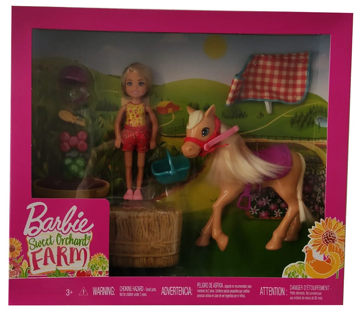 Mattel® Anziehpuppe Mattel Barbie GFF50 - Chelsea und Pony Spielset (2-tlg) günstig online kaufen