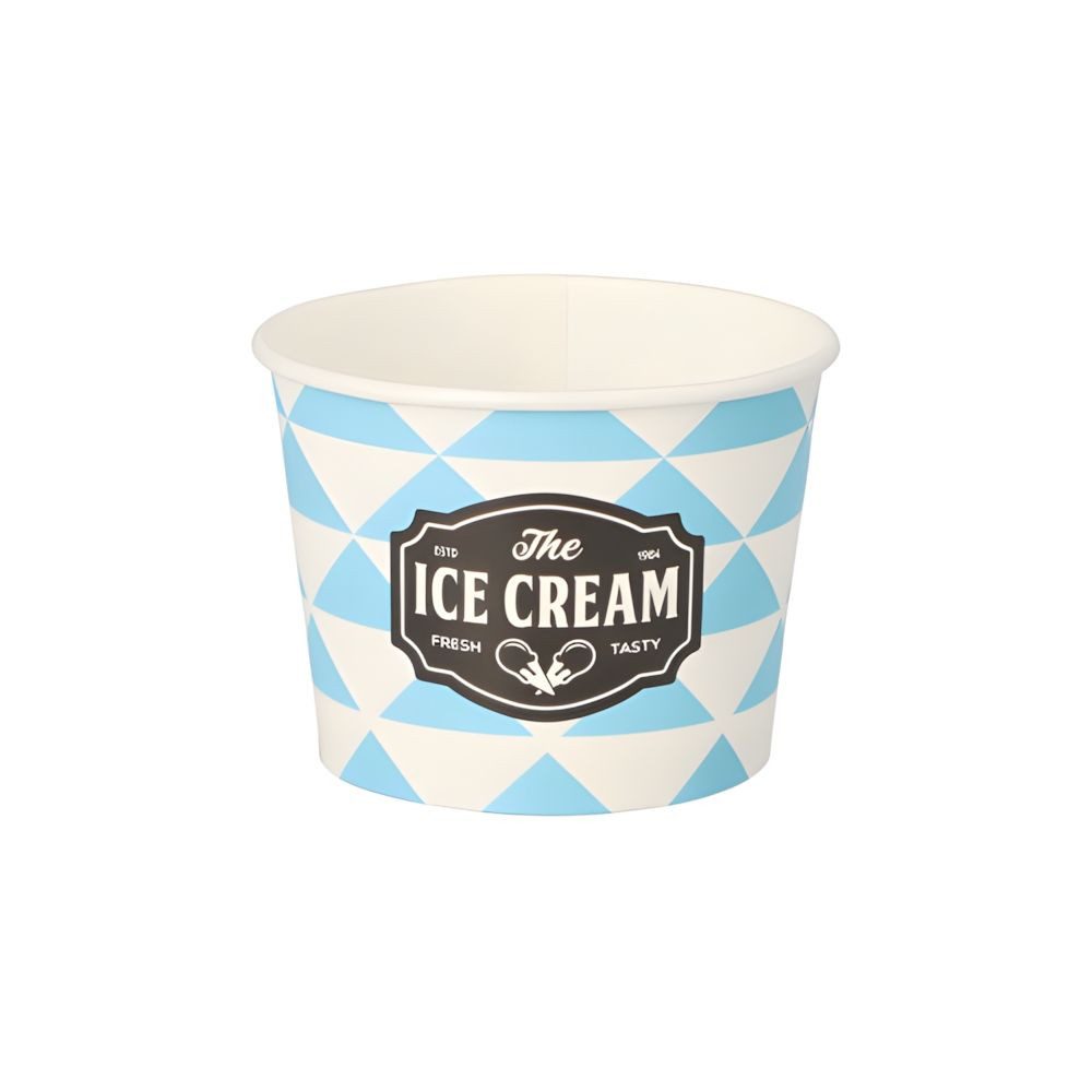 Einwegbecher Eisbecher, Pappe 100 ml Ø 7 cm, 5,3 cm blau Triangle 2000 Stk