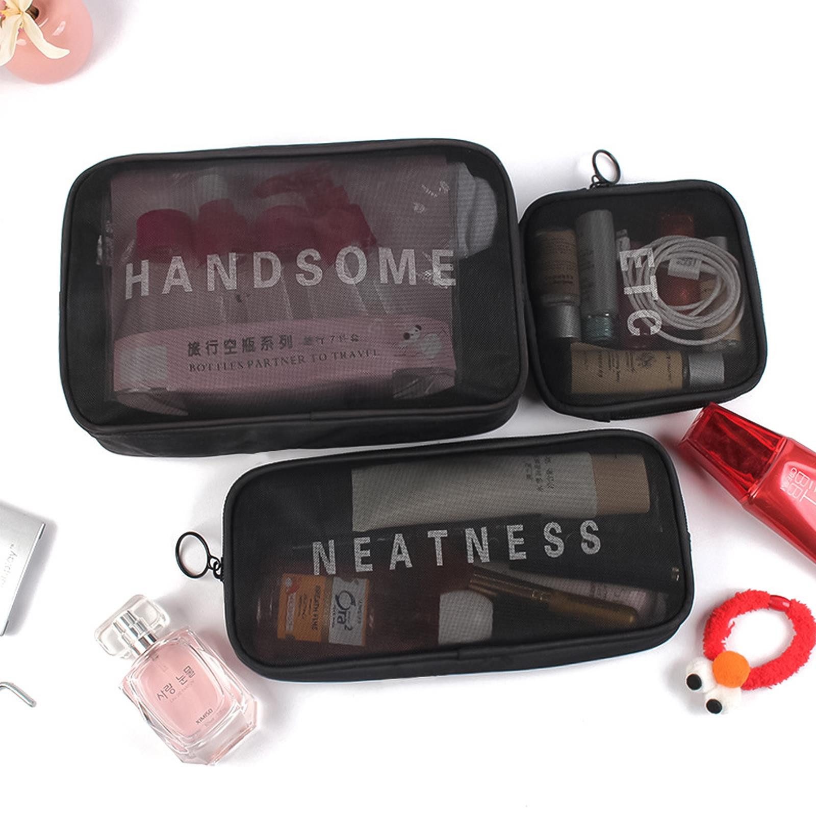 VERCO Kosmetiktasche Reise Make-Up Kulturbeutel Beautycase (3-tlg), Kosmetik Beutel Tasche Schminktasche Set – Bild 5 von 5