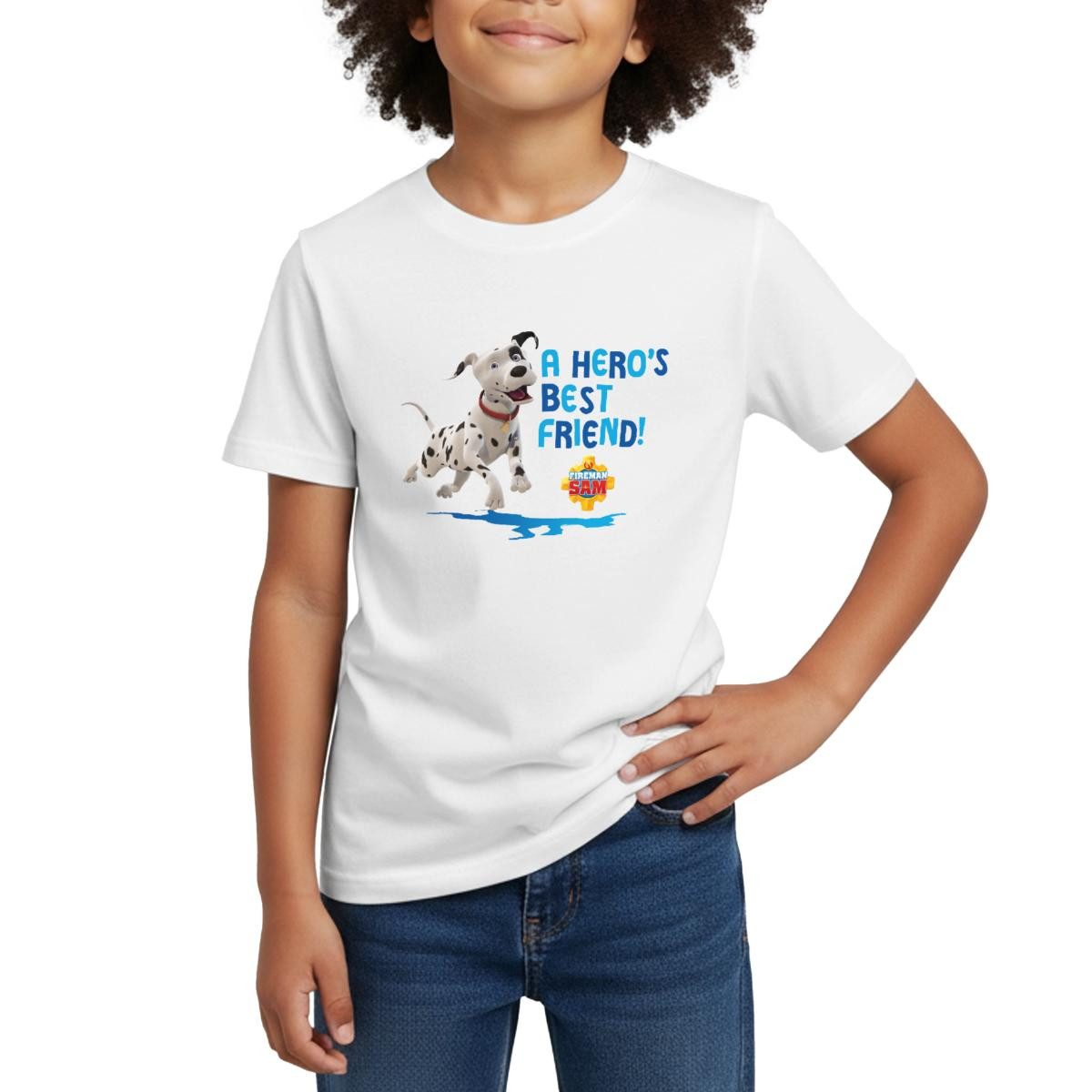 T-Shirt Feuerwehrmann Sam™ Dalmatiner Schnuffi Süß Kinder T-Shirt