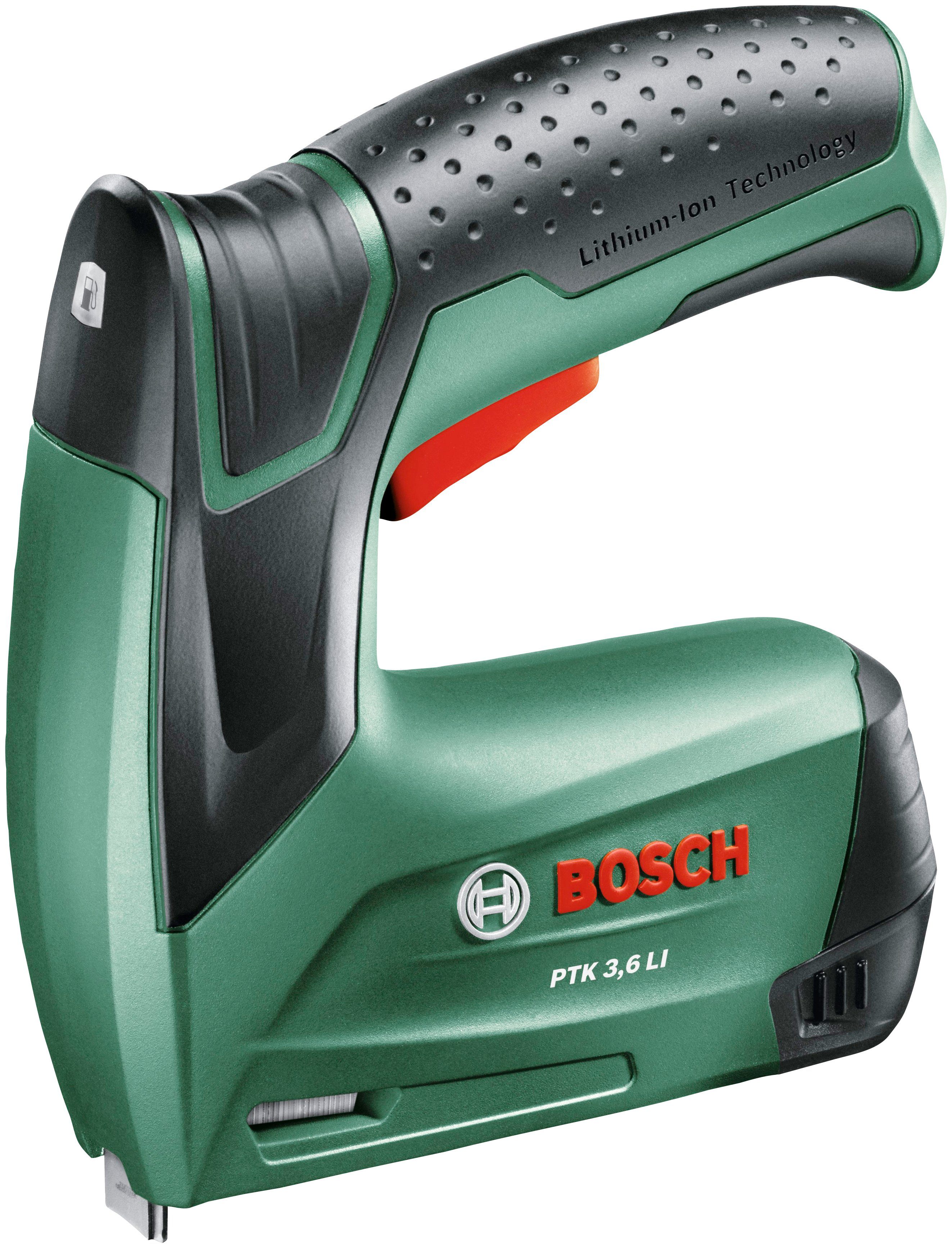 Garden Home 3,6 Integrierter in 3,6 Bosch PTK & Volt, LI, Akku, Akku-Tacker Metalldose