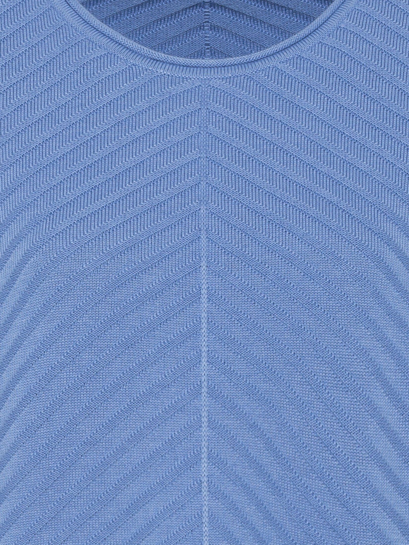Blue Eva geschnitten der in Sterling Olsen-Passform Henny Gerade Olsen Rundhalspullover