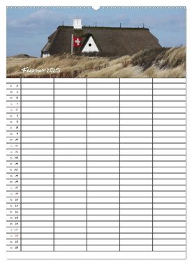 CALVENDO Wandkalender Familienplaner - Sylt (Premium, hochwertiger DIN A2 Wandkalender 2023, Kunstdruck in Hochglanz)