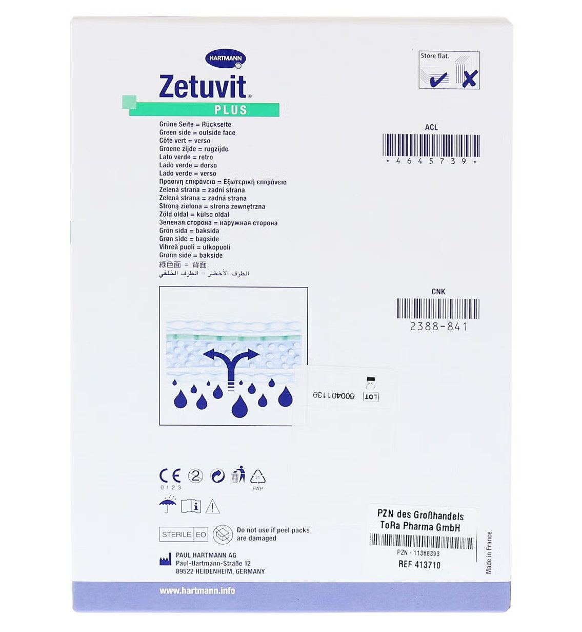 PAUL HARTMANN AG Gips-und Verbandschutz ZETUVIT Plus extrastarke Saugkompr.steril 10x10 cm, Exsudierende Wunden behandeln