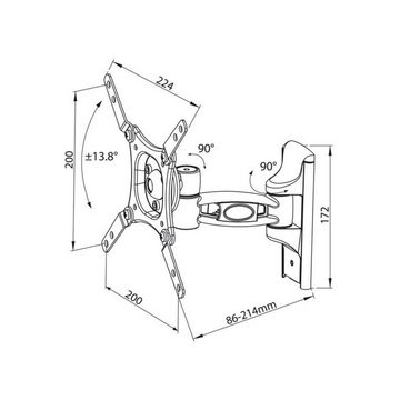 Vivanco TV-Wandhalterung, (bis 40 Zoll, 1-tlg., Titan WTS 3 bis 102cm / 40 Zoll, max. 35Kg Tragelast, bis VESA 75)