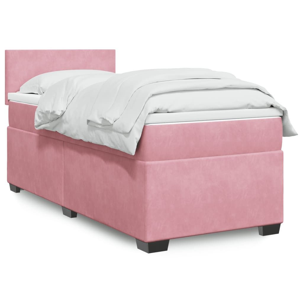 vidaXL Bett Boxspringbett mit Matratze Rosa günstig online kaufen