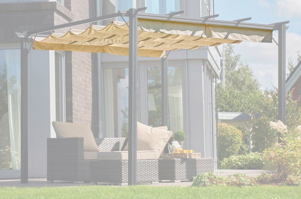 KONIFERA Pavillon-Ersatzdach für Pergola "Tilos 3x3", 180 g/m², Stoffmaß ca. 240x240cm, mit PU-Beschichtung