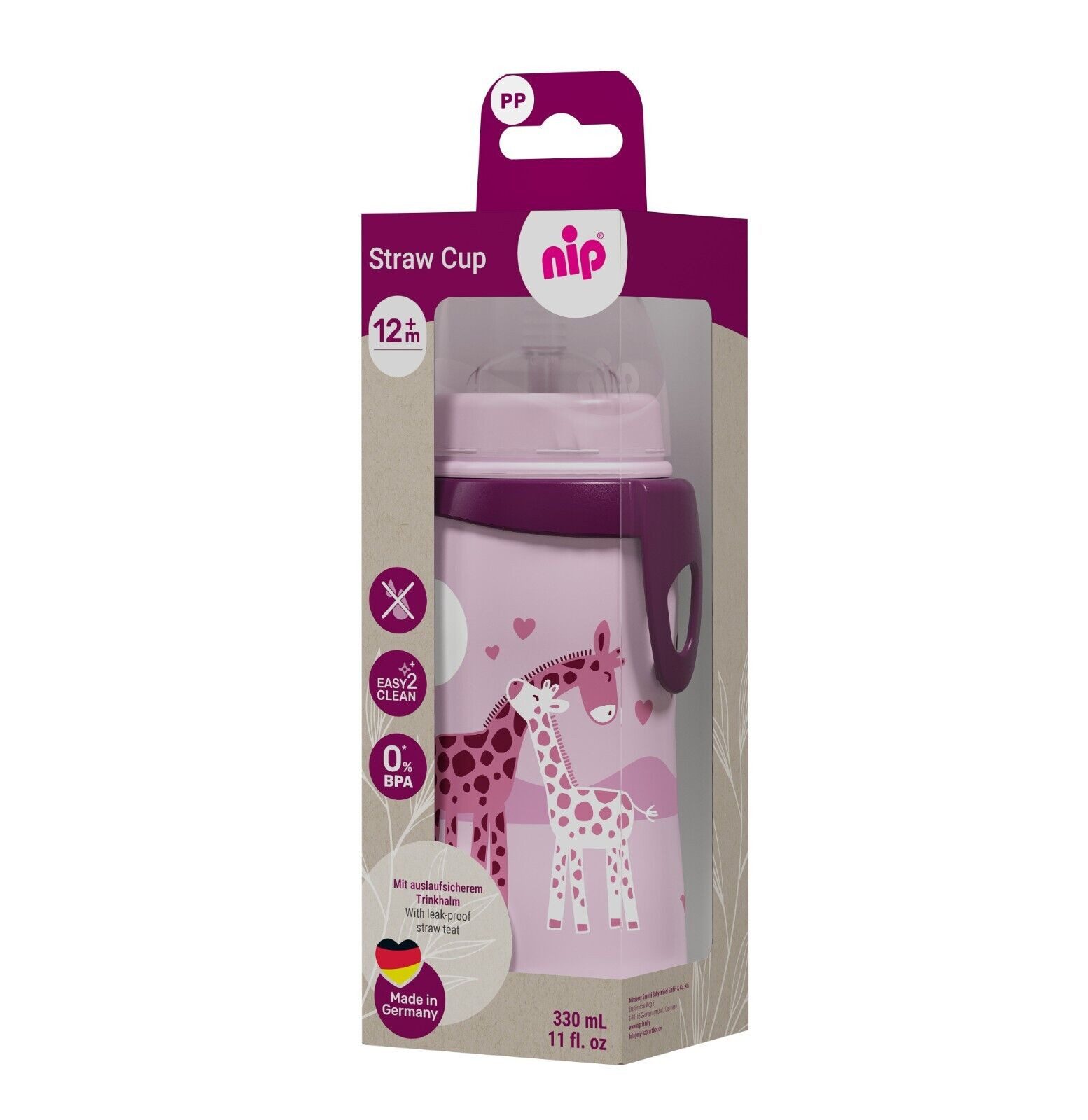 Trinkflasche Straw Cup Strohhalmbecher 12m+