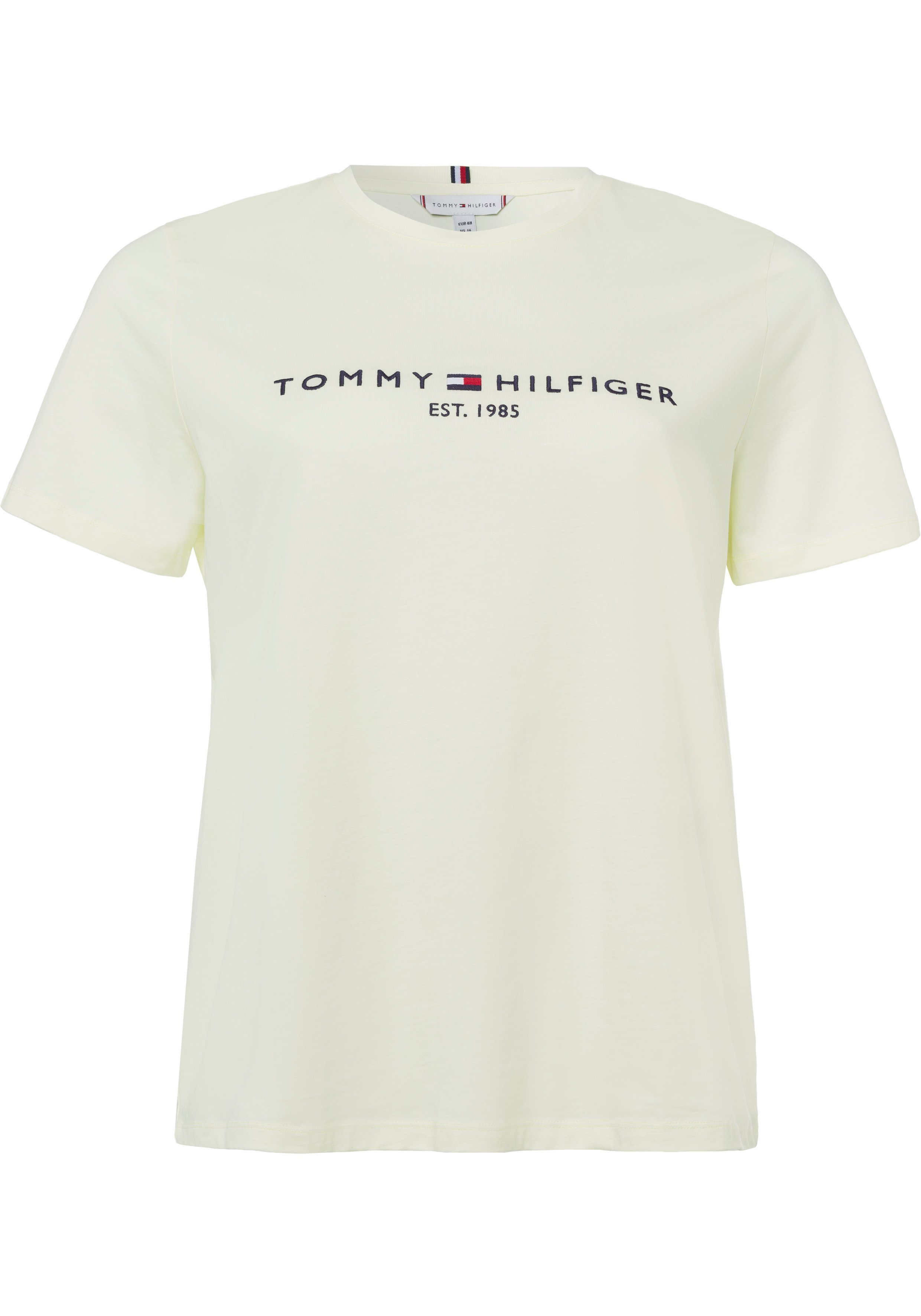 Tommy Hilfiger Curve Rundhalsshirt »CRV TH ESS HILFIGER C-NK TEE SS« mit Tommy  Hilfiger Linear Logo-Stickerei online kaufen | OTTO