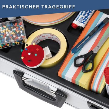 FRANKEN Moderationskoffer Präsentationskoffer Kompakt, 2100-teilig, Aluminiumkoffer mit Tragegriff und Schultergurt