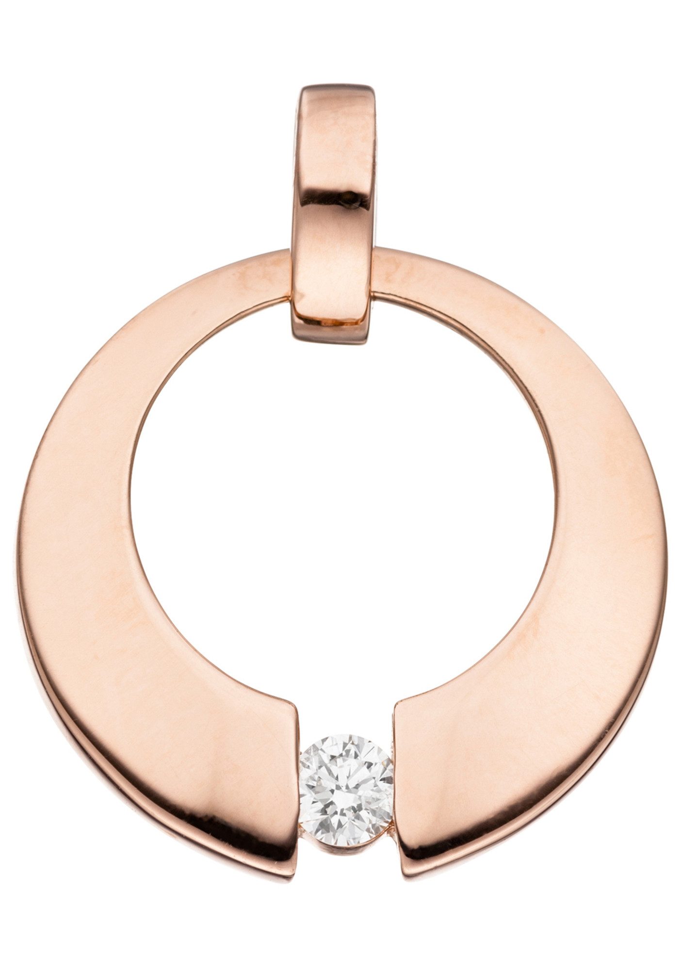 Runder Anhänger Anhänger Roségoldanhänger rund 16 mm