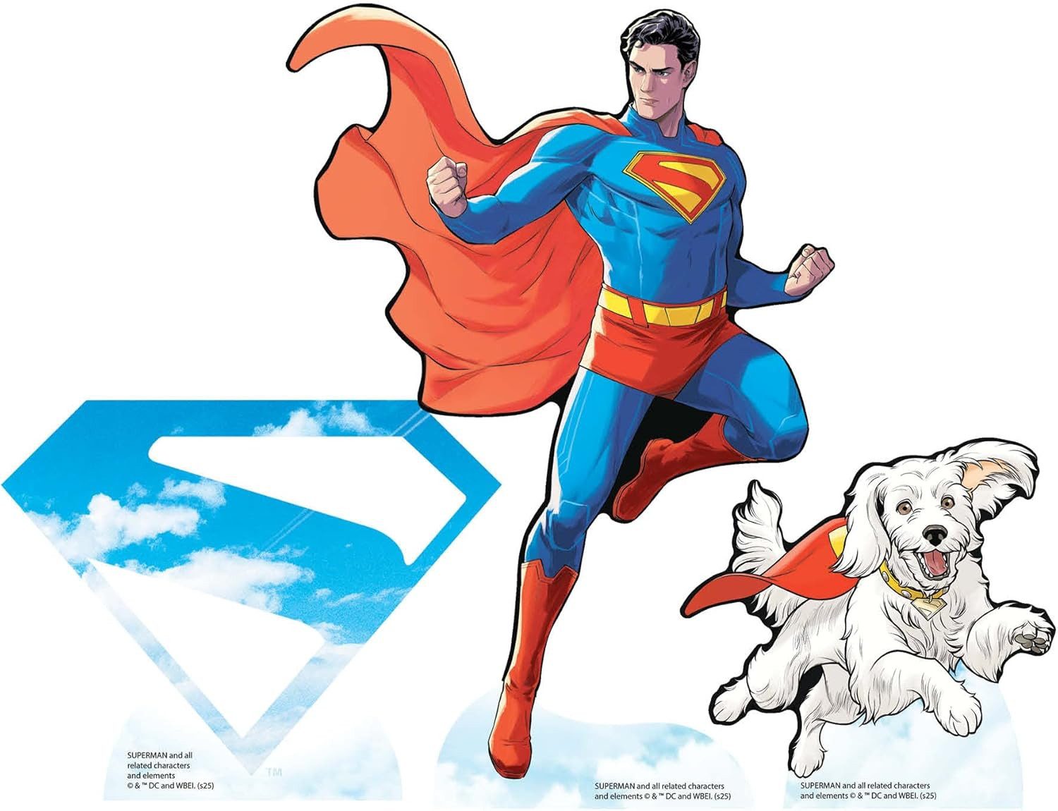 Dekofigur Superman und Krypto - 3er Set Tischdekoration