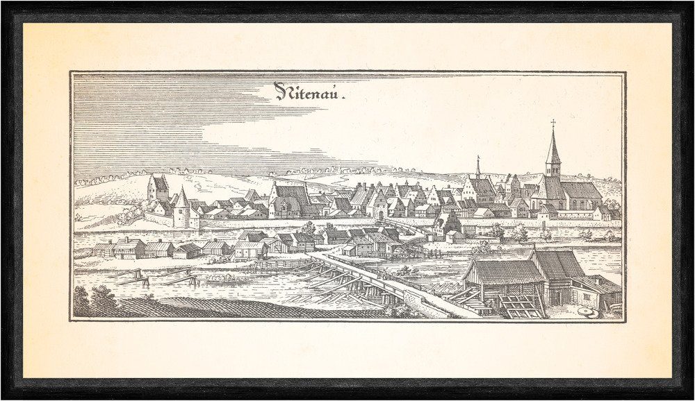 Kunstdruck Nitenau Nittenau Oberpfalz Schloss Bodenstein Kloster Burgstall Faks_M