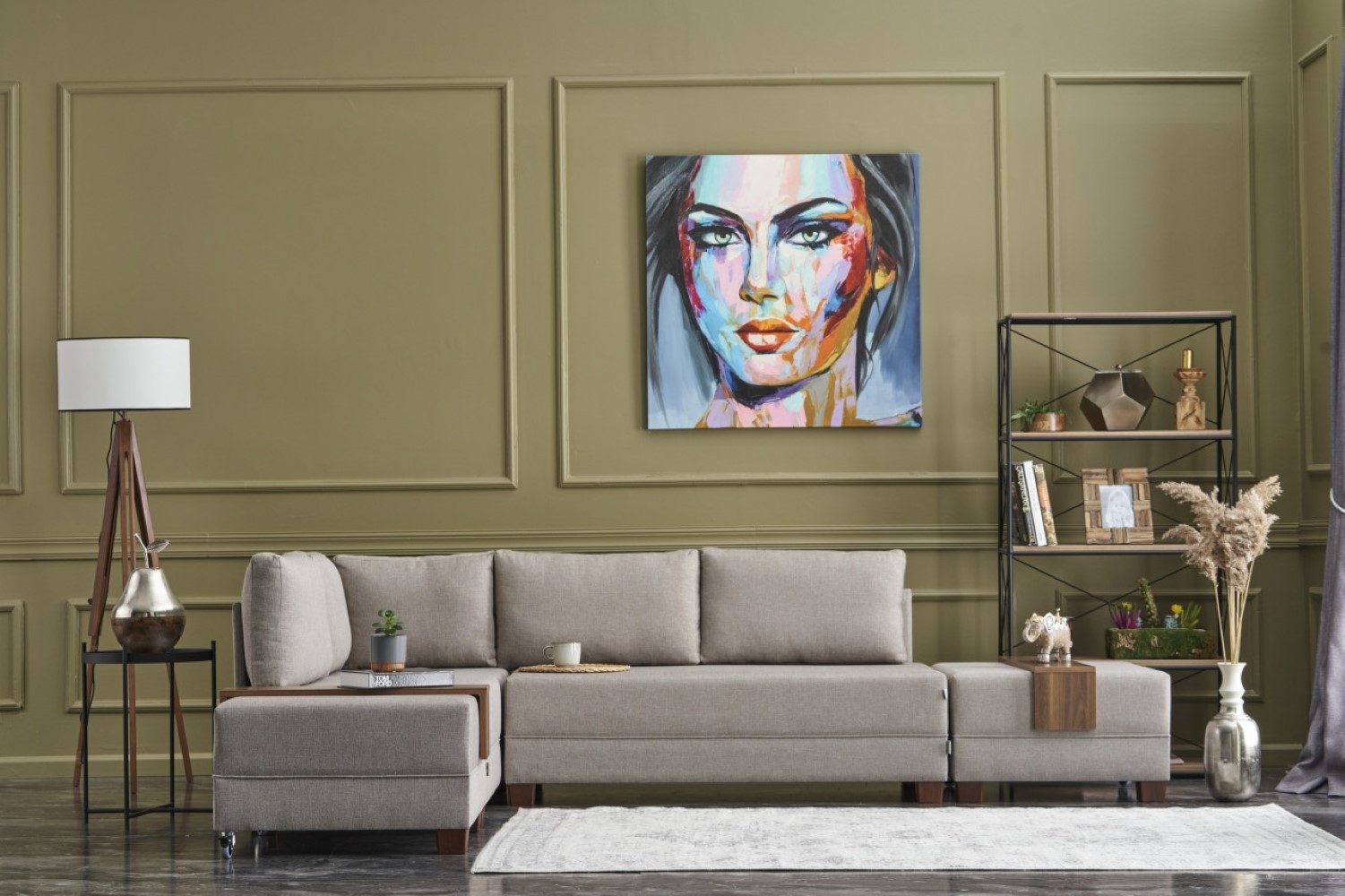 Myhomelando Ecksofa Fly, mit Schlaffunktion, inklusive 2x Hocker