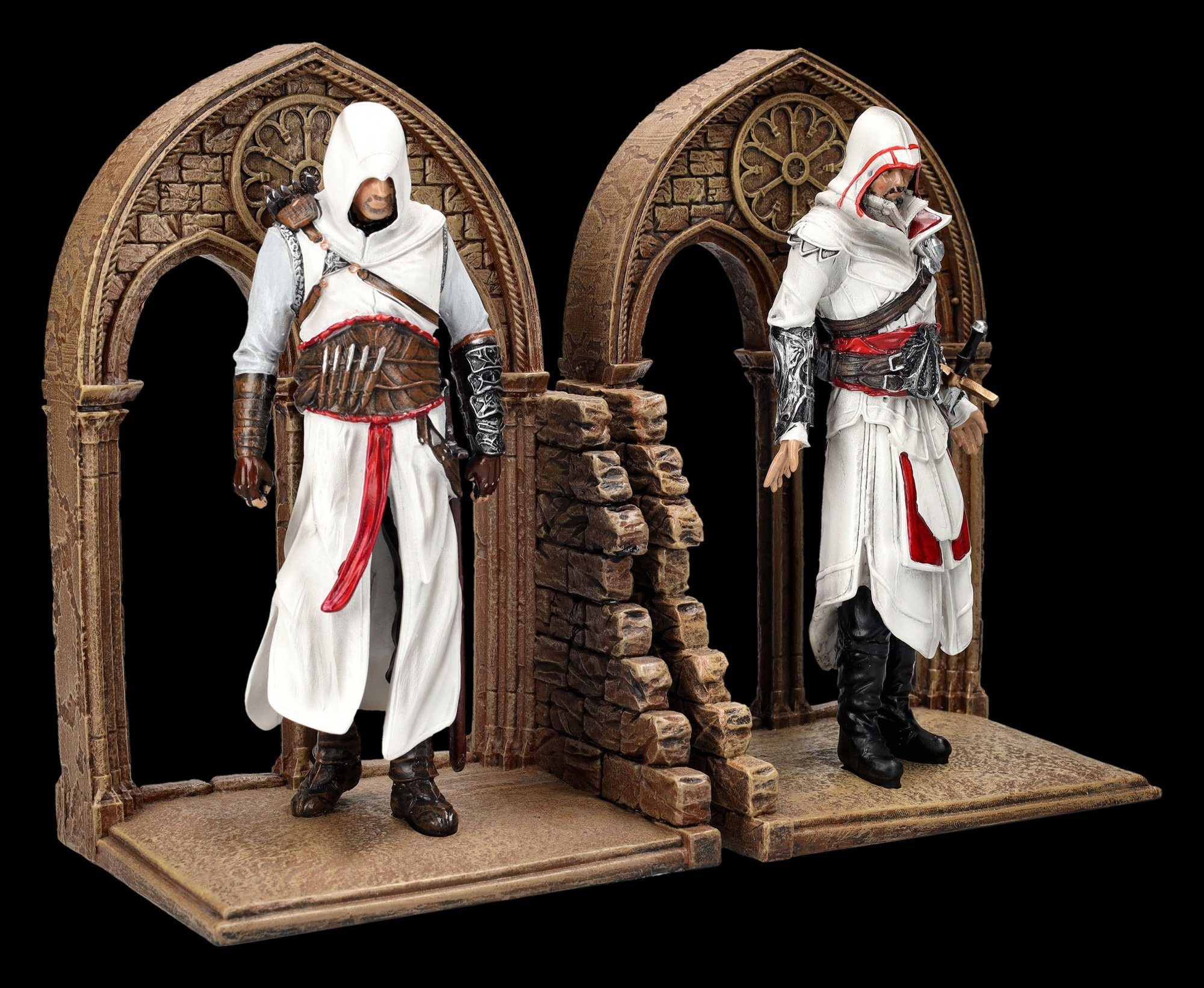 Figuren Shop GmbH Buchstütze Assassins Creed Buchstützen - Altair und Ezio - Figuren Gaming (2 St)