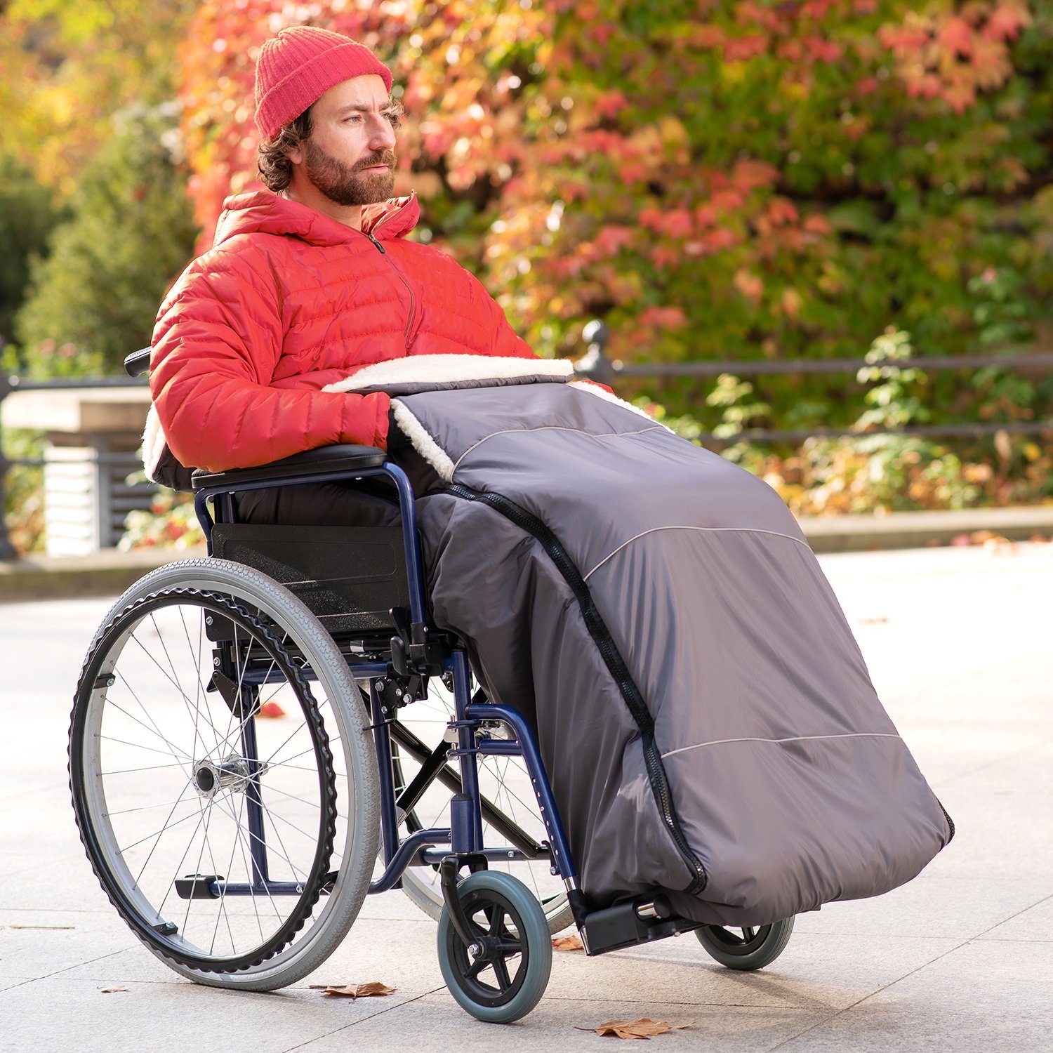 novely® Fußsack KARLO Rollstuhl-Fußsack Lammwolle/Polyester für Rollstühle günstig online kaufen