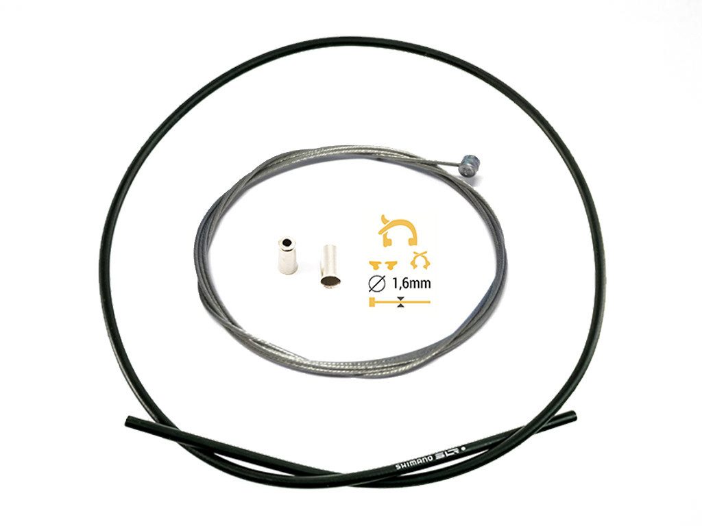 Shimano Scheibenbremse Set SHIMANO Bremszug Bowdenzug 2000mm inkl Außenhülle Endkappen