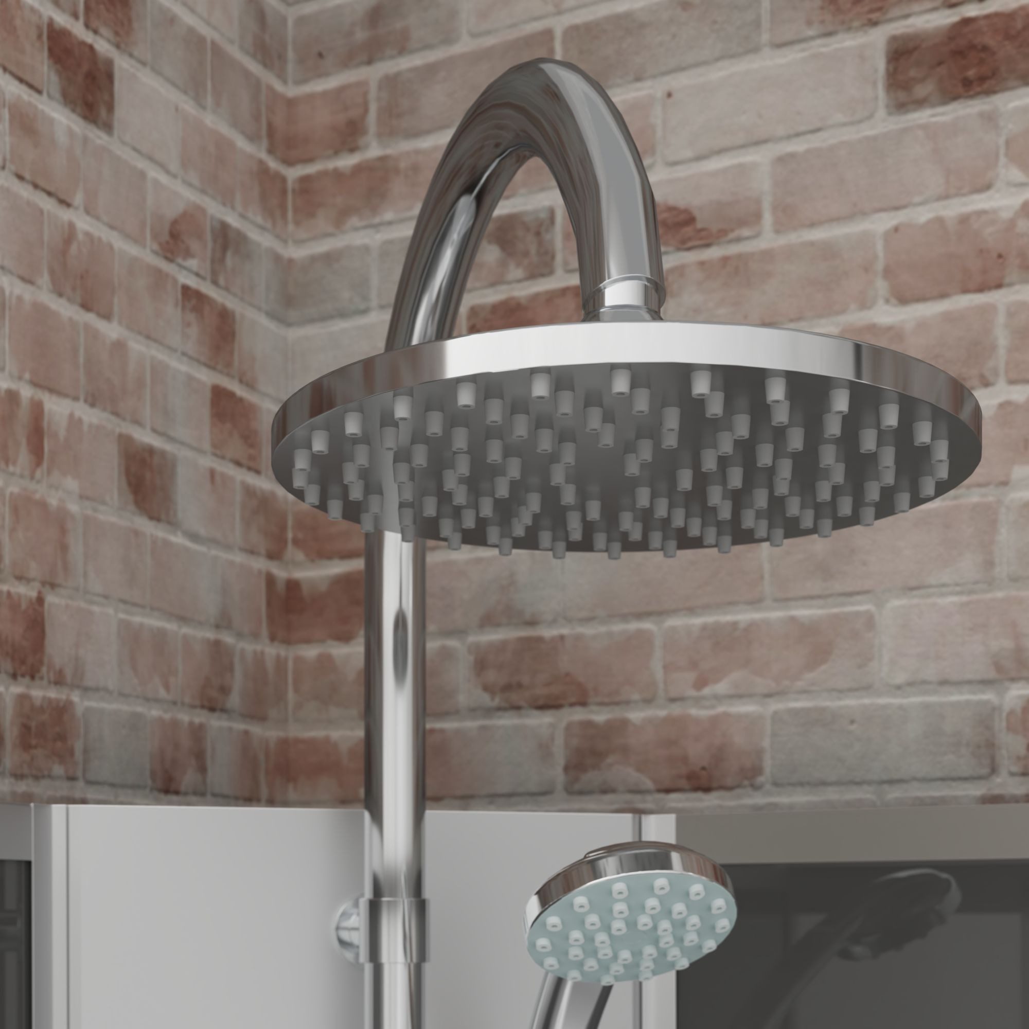 Schulte Komplettdusche Rhodos, BxT: 85x85 cm, 4 mm Sicherheitsglas, Komplett-Set, inkl. Duschwanne (16 cm hoch), Runddusche, Schiebetür