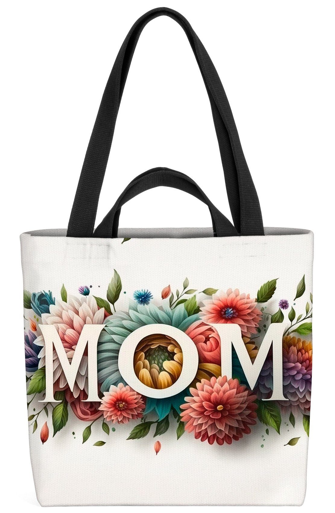 VOID Henkeltasche (1-tlg), Muttertag Mama Blumen Liebe muttertag feiern abbildung mütter karte m