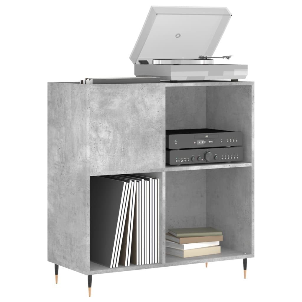 vidaXL Media-Regal Plattenschrank Betongrau 84,5x38x89 cm günstig online kaufen