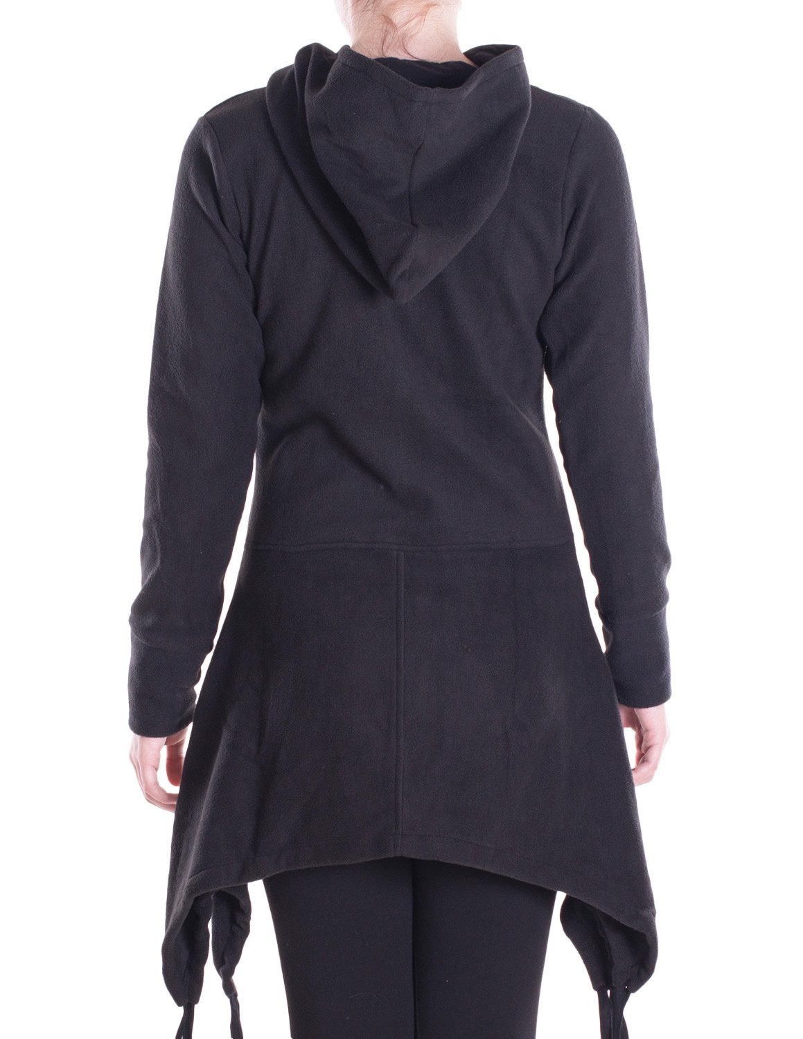 Vishes Kapuzenfleecejacke Damen Fleece Kapuzenjacke lang Elfen Zipfel-Jacke günstig online kaufen