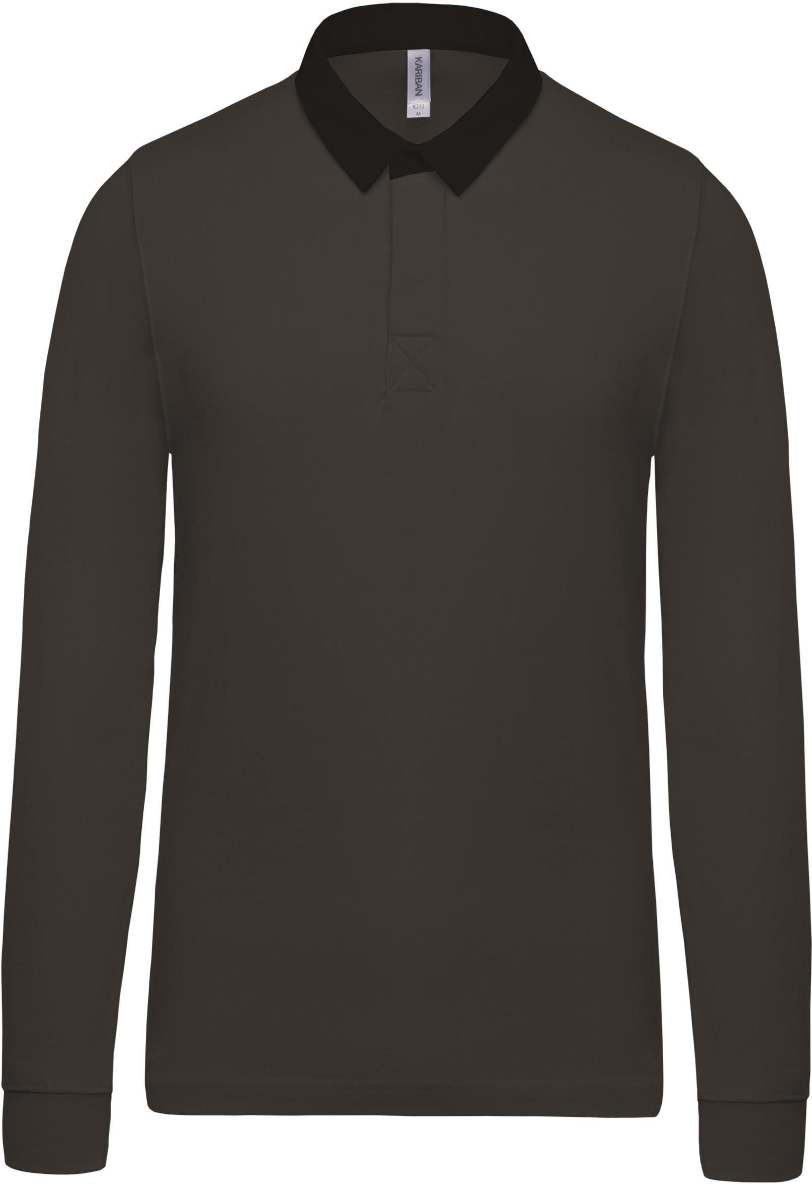 Langarm-Poloshirt Herren Rugby-Polohemd