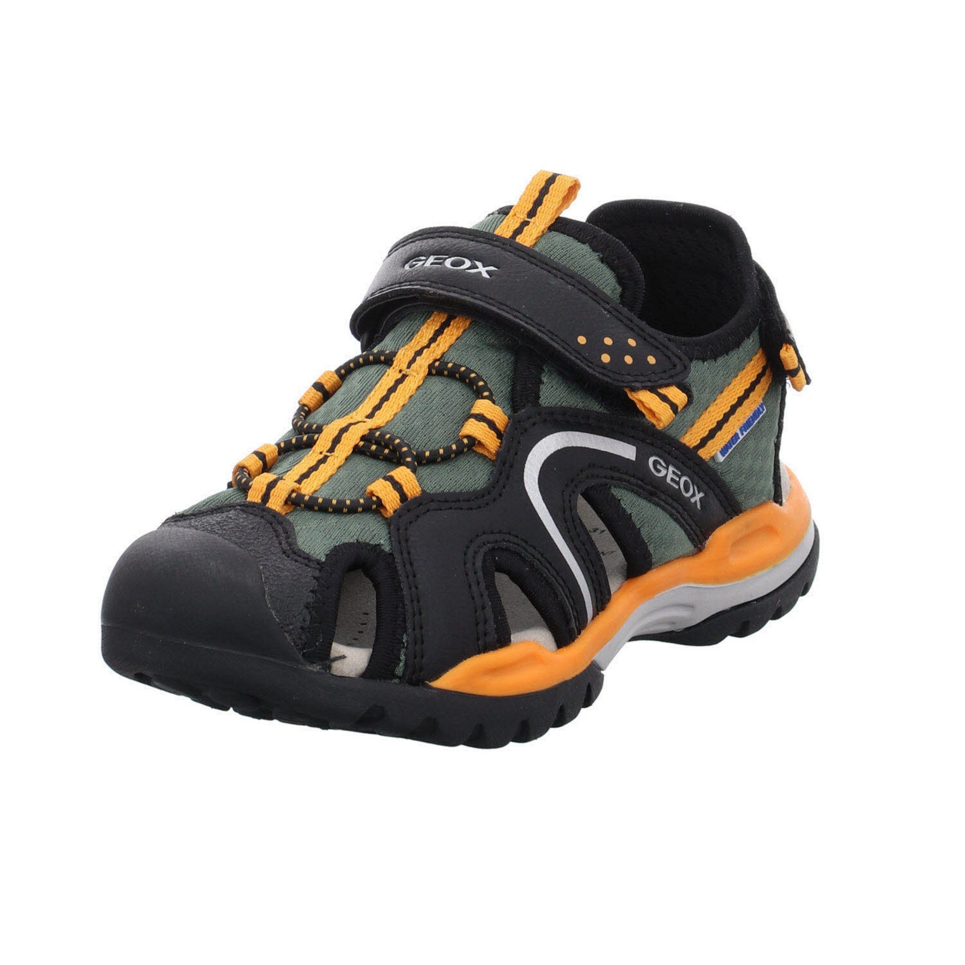 Schwarz Schuhe Sandale Jungen Orange Geox Outdoorsandale Sandalen Borealis Synthetikkombination