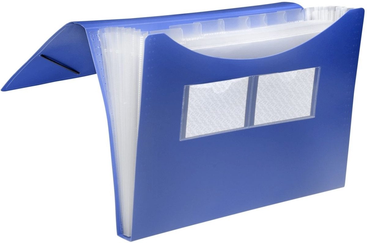 Fächermappe Fächer Gummizugmappe A4 PP 7 Fächer Gummizug vollfarbig blau