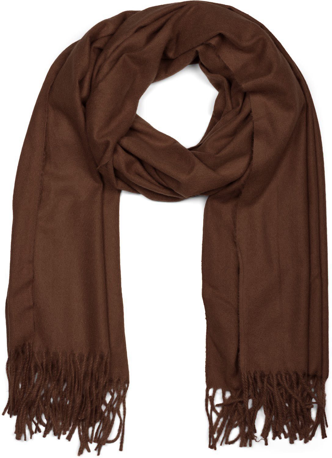 styleBREAKER Modeschal Weicher Schal Uni mit Fransen, (1-St)