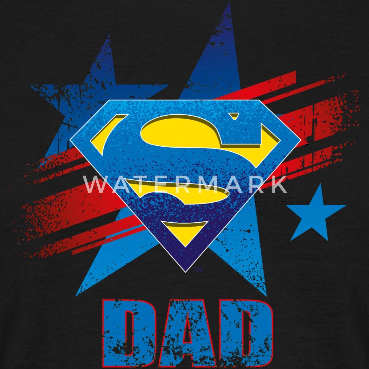 Spreadshirt T-Shirt DC Comics Superman Logo Dad Vatertag Männer T-Shirt (1-tlg)