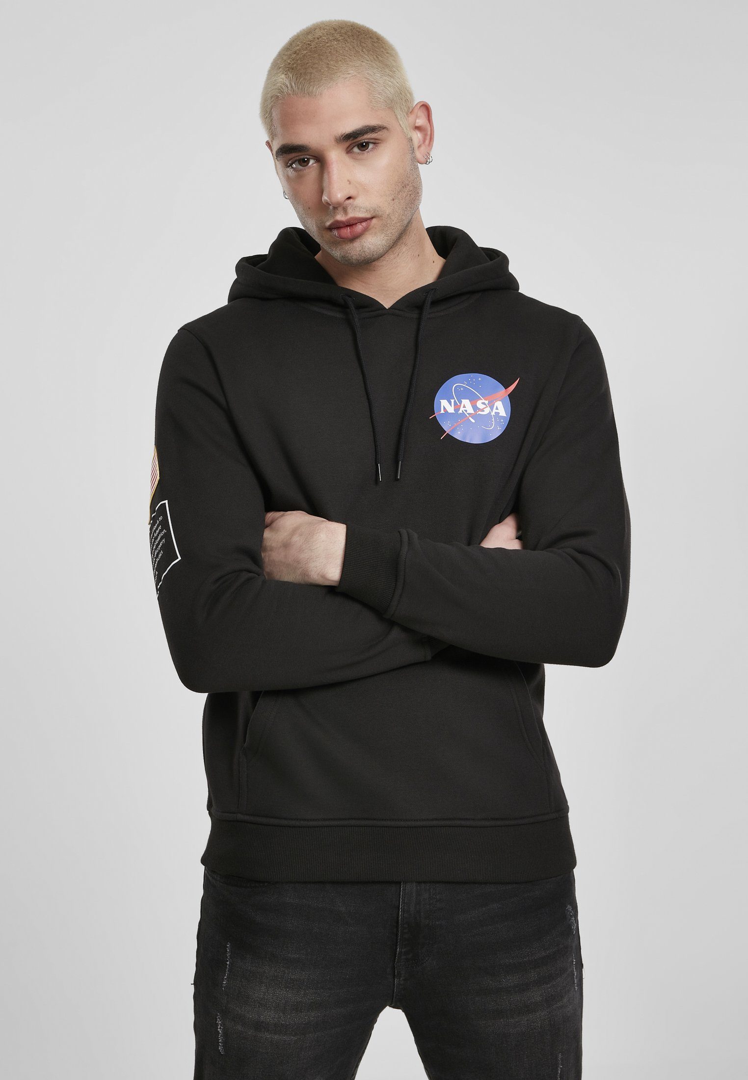 Mister Tee MisterTee Sweater Herren NASA Insignia Flag Hoody (1-tlg) MT1169 black NASA Insignia