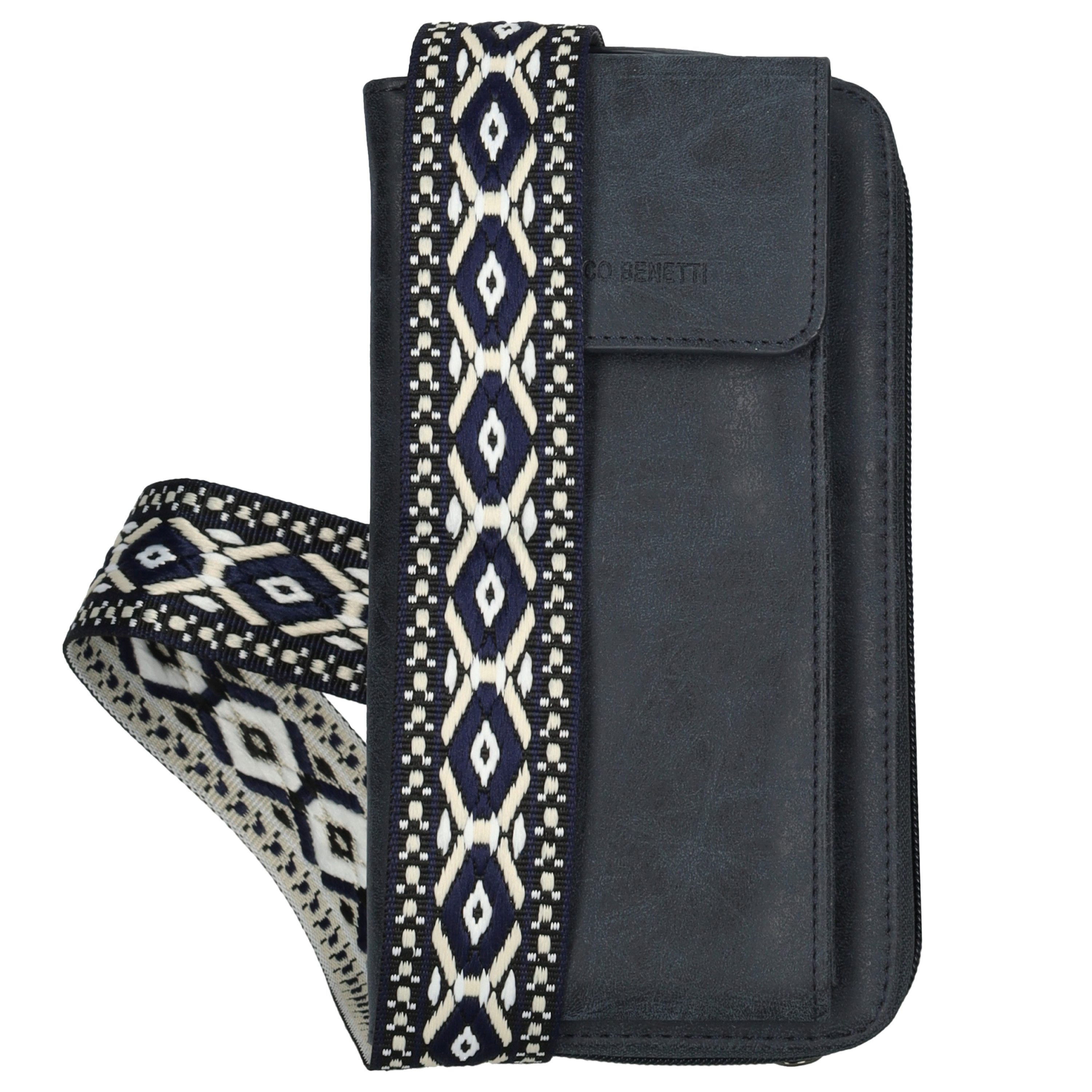 Enrico Benetti Handytasche Kleine Umhängetasche Damen - mit Geldbörse (2in1 Crossbody Tasche, 1-tlg., zum umhängen), kompatibel mit Apple iPhone 13, 14, 15, 16 Pro, Pro Max, Plus