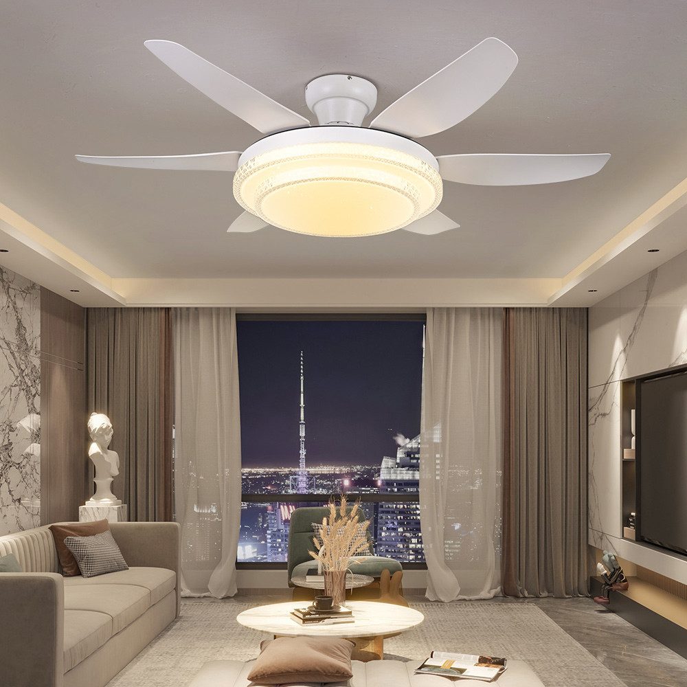 Euroton Deckenventilator Deckenventilator LED Beleuchtung Deckenlampe günstig online kaufen