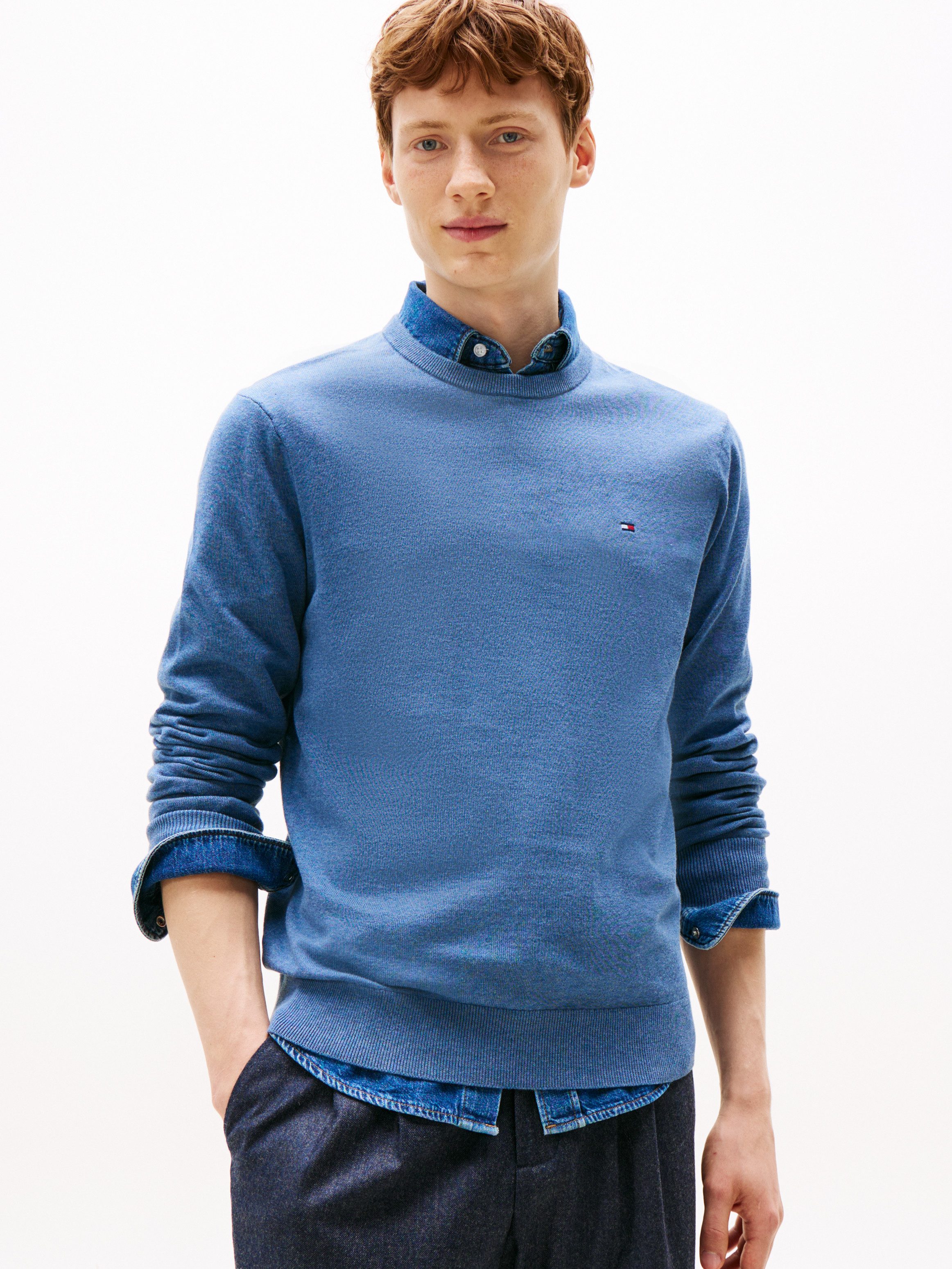 Tommy Hilfiger Rundhalspullover ESSENTIAL COTTON CREW günstig online kaufen