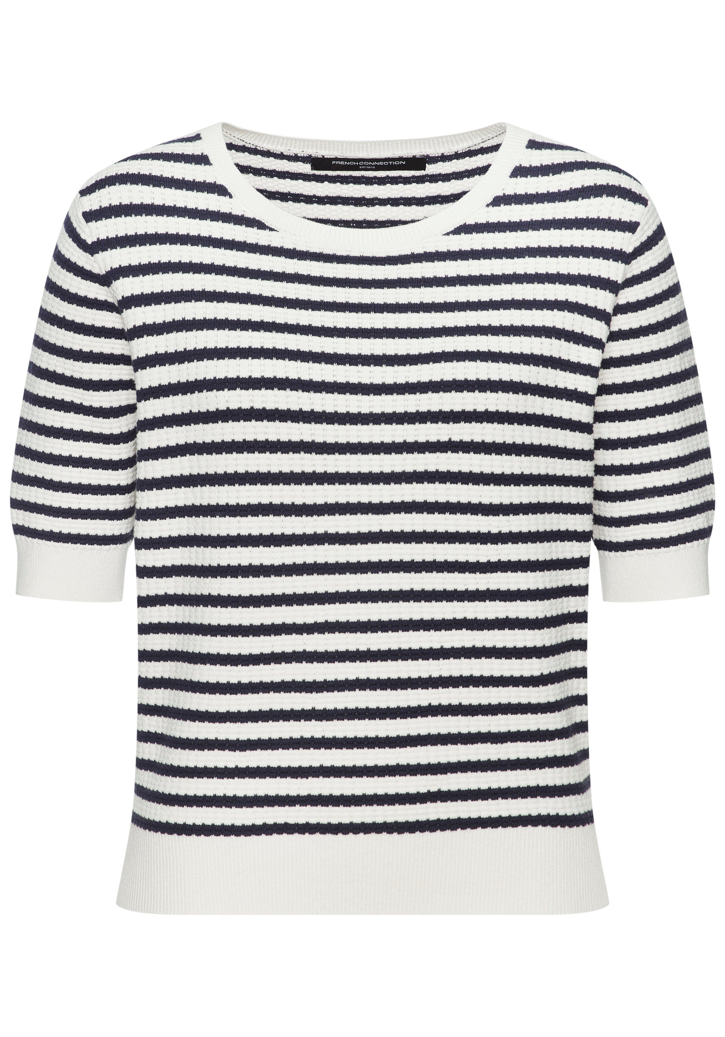 French Connection T-Shirt Loungeshirt mit kurzem Arm, aus soften Strukturstrick, Loungewear