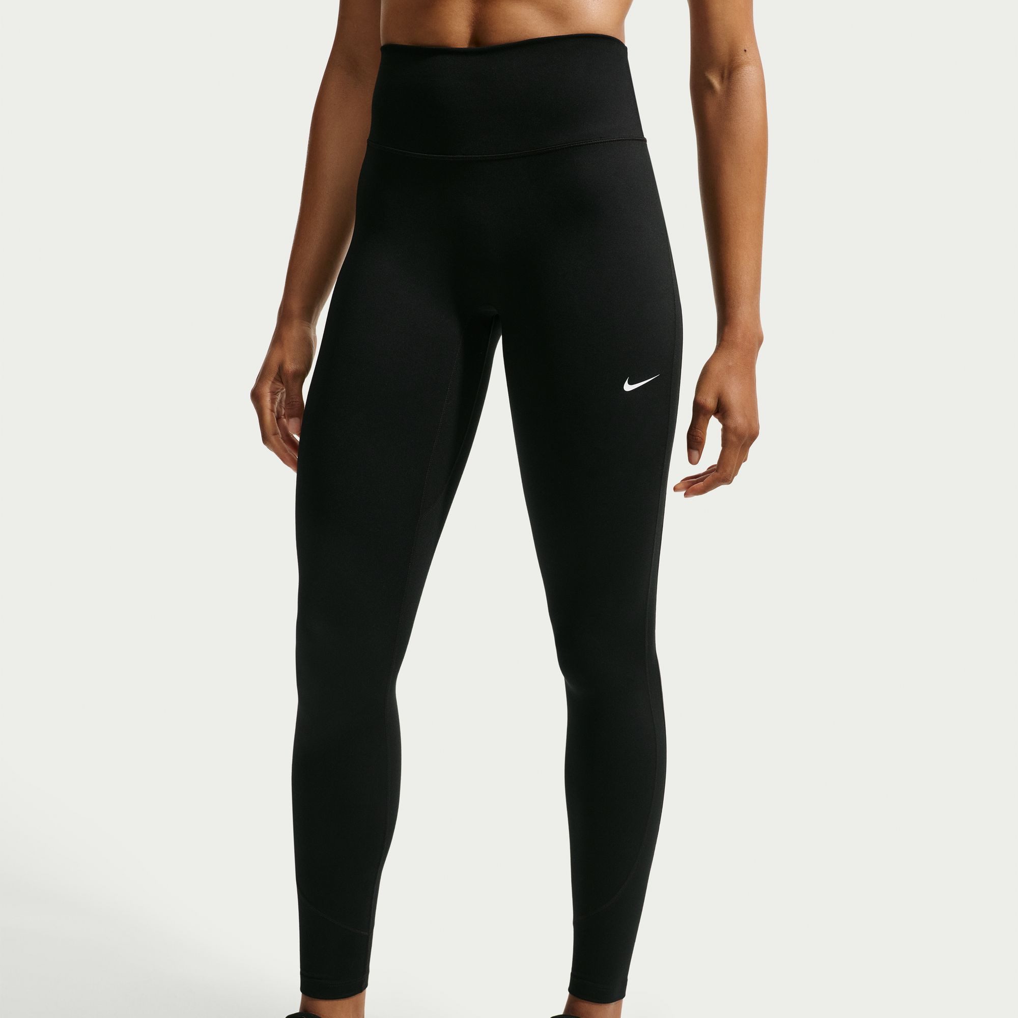 Nike Trainingstights W NK DF ONE TIGHT CPSL B für Fitness und Streetwear, schwarze Grundfarbe